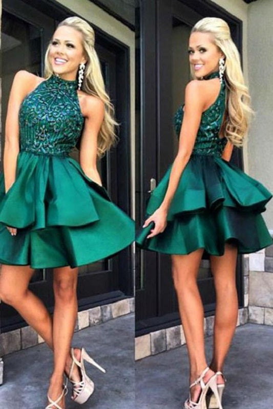 Emerald Green Prom Dress,Short Prom ...